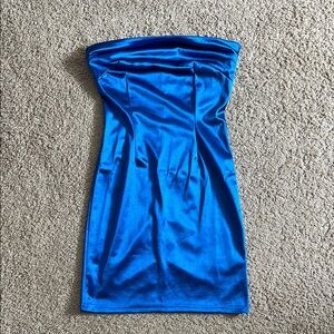 Blue Strapless Dress